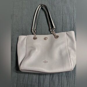 Coach Light blue Leather Shoulder Bag